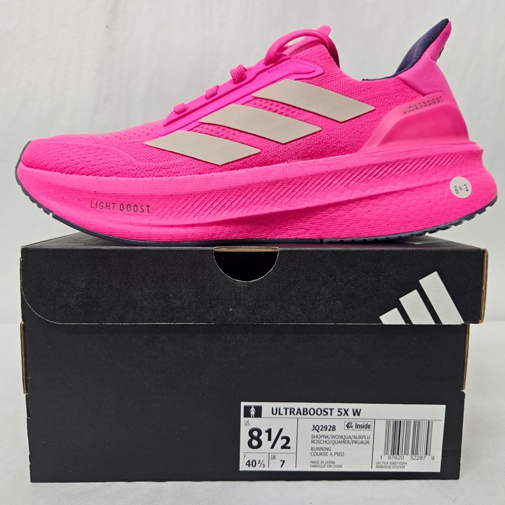 Adidas Ultraboost 5X‎ W Running Shoes JQ2928 Pink White Women's Size 8.5